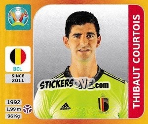 Sticker Thibaut Courtois - UEFA Euro 2020 Tournament Edition. 678 Stickers version - Panini