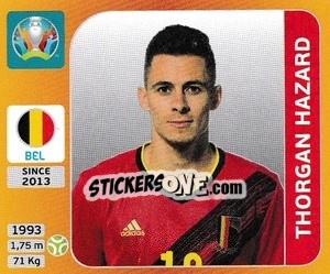 Figurina Thorgan Hazard - UEFA Euro 2020 Tournament Edition. 678 Stickers version - Panini