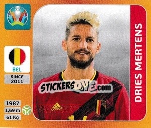 Cromo Dries Mertens - UEFA Euro 2020 Tournament Edition. 678 Stickers version - Panini