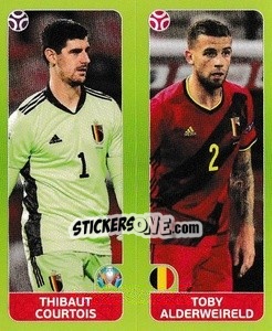 Sticker Thibaut Courtois / Toby Alderweireld - UEFA Euro 2020 Tournament Edition. 678 Stickers version - Panini