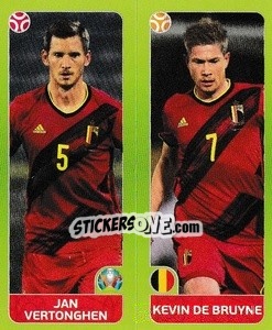 Sticker Jan Vertonghen / Kevin De Bruyne - UEFA Euro 2020 Tournament Edition. 678 Stickers version n. 146 - Panini