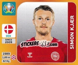Sticker Simon Kjær - UEFA Euro 2020 Tournament Edition. 678 Stickers version n. 161 - Panini