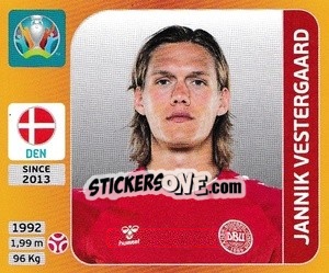 Sticker Jannik Vestergaard - UEFA Euro 2020 Tournament Edition. 678 Stickers version n. 164 - Panini