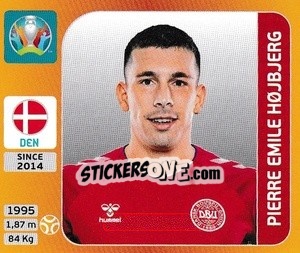 Sticker Pierre Emile Højbjerg - UEFA Euro 2020 Tournament Edition. 678 Stickers version - Panini