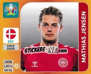 Sticker Mathias Jensen - UEFA Euro 2020 Tournament Edition. 678 Stickers version n. 169 - Panini