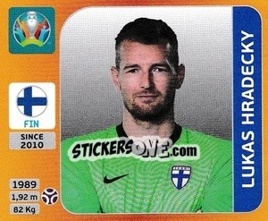 Sticker Lukas Hradecky - UEFA Euro 2020 Tournament Edition. 678 Stickers version n. 178 - Panini