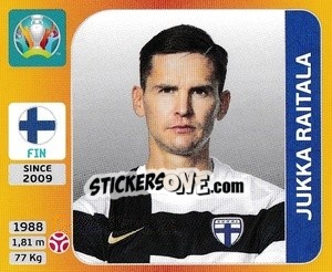 Sticker Jukka Raitala - UEFA Euro 2020 Tournament Edition. 678 Stickers version n. 183 - Panini