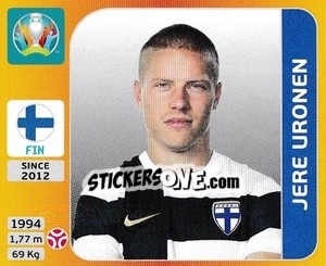 Figurina Jere Uronen - UEFA Euro 2020 Tournament Edition. 678 Stickers version - Panini