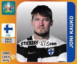 Sticker Joni Kauko - UEFA Euro 2020 Tournament Edition. 678 Stickers version n. 188 - Panini