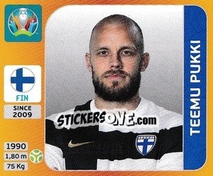 Sticker Teemu Pukki - UEFA Euro 2020 Tournament Edition. 678 Stickers version - Panini