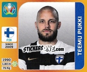 Sticker Teemu Pukki - UEFA Euro 2020 Tournament Edition. 678 Stickers version n. 197 - Panini
