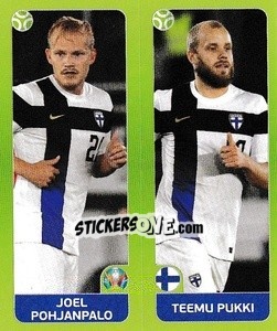 Sticker Joel Pohjanpalo / Teemu Pukki - UEFA Euro 2020 Tournament Edition. 678 Stickers version - Panini