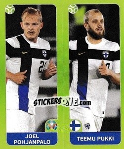 Sticker Joel Pohjanpalo / Teemu Pukki - UEFA Euro 2020 Tournament Edition. 678 Stickers version n. 203 - Panini