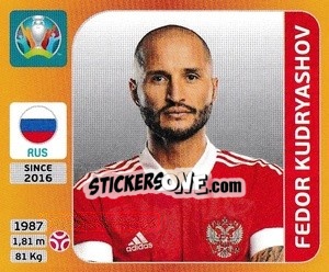 Cromo Fedor Kudryashov - UEFA Euro 2020 Tournament Edition. 678 Stickers version - Panini