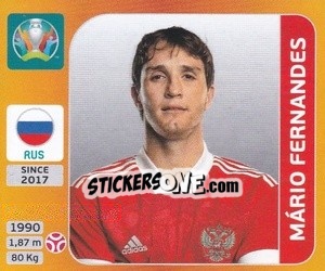 Sticker Mário Fernandes - UEFA Euro 2020 Tournament Edition. 678 Stickers version - Panini