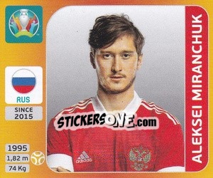 Sticker Aleksei Miranchuk - UEFA Euro 2020 Tournament Edition. 678 Stickers version - Panini