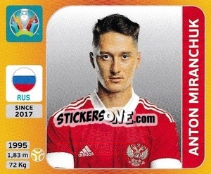 Sticker Anton Miranchuk - UEFA Euro 2020 Tournament Edition. 678 Stickers version - Panini