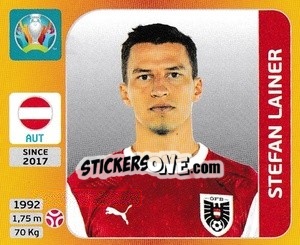 Sticker Stefan Lainer - UEFA Euro 2020 Tournament Edition. 678 Stickers version - Panini