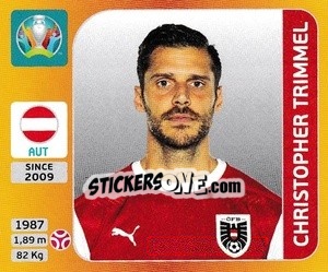 Figurina Christopher Trimmel - UEFA Euro 2020 Tournament Edition. 678 Stickers version - Panini