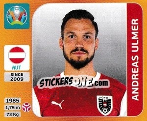 Cromo Andreas Ulmer - UEFA Euro 2020 Tournament Edition. 678 Stickers version - Panini