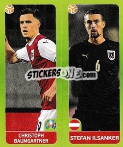 Sticker Christoph Baumgartner / Stefan Ilsanker - UEFA Euro 2020 Tournament Edition. 678 Stickers version - Panini