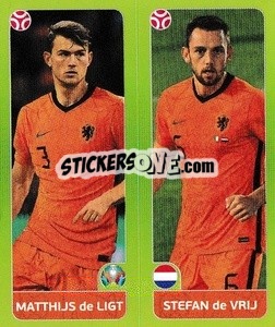 Sticker Matthijs de Ligt / Stefan de Vrij - UEFA Euro 2020 Tournament Edition. 678 Stickers version - Panini