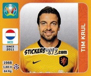 Figurina Tim Krul - UEFA Euro 2020 Tournament Edition. 678 Stickers version - Panini