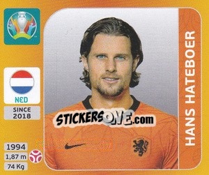 Figurina Hans Hateboer - UEFA Euro 2020 Tournament Edition. 678 Stickers version - Panini