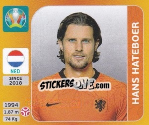 Sticker Hans Hateboer - UEFA Euro 2020 Tournament Edition. 678 Stickers version n. 276 - Panini