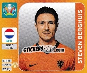 Figurina Steven Berghuis - UEFA Euro 2020 Tournament Edition. 678 Stickers version - Panini