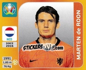 Sticker Marten de Roon - UEFA Euro 2020 Tournament Edition. 678 Stickers version - Panini