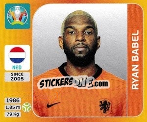 Sticker Ryan Babel - UEFA Euro 2020 Tournament Edition. 678 Stickers version - Panini