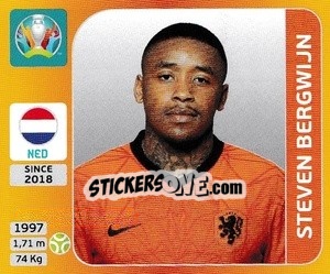 Sticker Steven Bergwijn - UEFA Euro 2020 Tournament Edition. 678 Stickers version - Panini