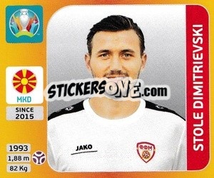Sticker Stole Dimitrievski - UEFA Euro 2020 Tournament Edition. 678 Stickers version n. 290 - Panini