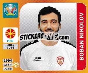 Sticker Boban Nikolov - UEFA Euro 2020 Tournament Edition. 678 Stickers version - Panini