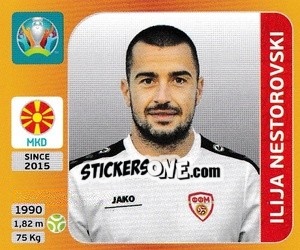 Sticker Ilija Nestorovski - UEFA Euro 2020 Tournament Edition. 678 Stickers version n. 305 - Panini
