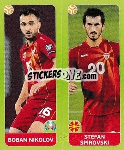 Sticker Boban Nikolov / Stefan Spirovski - UEFA Euro 2020 Tournament Edition. 678 Stickers version - Panini