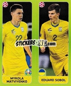 Sticker Mykola Matviyenko / Eduard Sobol - UEFA Euro 2020 Tournament Edition. 678 Stickers version - Panini