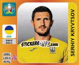 Figurina Serhiy Kryvtsov - UEFA Euro 2020 Tournament Edition. 678 Stickers version - Panini