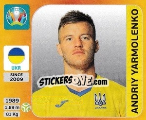 Sticker Andriy Yarmolenko - UEFA Euro 2020 Tournament Edition. 678 Stickers version - Panini