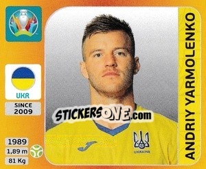 Sticker Andriy Yarmolenko - UEFA Euro 2020 Tournament Edition. 678 Stickers version n. 342 - Panini