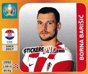 Sticker Borna Barišic - UEFA Euro 2020 Tournament Edition. 678 Stickers version - Panini