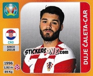 Figurina Duje Caleta-Car - UEFA Euro 2020 Tournament Edition. 678 Stickers version - Panini