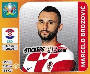 Sticker Marcelo Brozovic - UEFA Euro 2020 Tournament Edition. 678 Stickers version - Panini