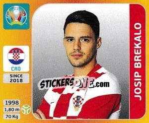 Cromo Josip Brekalo - UEFA Euro 2020 Tournament Edition. 678 Stickers version - Panini