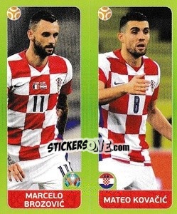 Sticker Marcelo Brozovic / Mateo Kovacic - UEFA Euro 2020 Tournament Edition. 678 Stickers version n. 370 - Panini