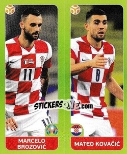 Figurina Marcelo Brozovic / Mateo Kovacic - UEFA Euro 2020 Tournament Edition. 678 Stickers version - Panini