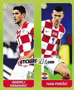 Sticker Andrej Kramaric / Ivan Perišic - UEFA Euro 2020 Tournament Edition. 678 Stickers version - Panini