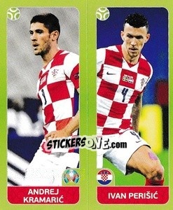Sticker Andrej Kramaric / Ivan Perišic - UEFA Euro 2020 Tournament Edition. 678 Stickers version n. 373 - Panini