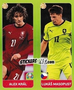 Sticker Alex Král / Lukáš Masopust - UEFA Euro 2020 Tournament Edition. 678 Stickers version - Panini